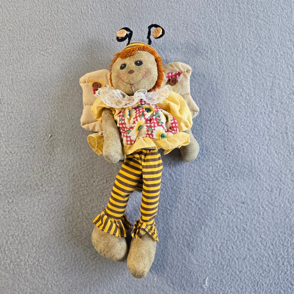 My Collection Bumble Bee Doll Unisex 11" Yellow Vintage 1997 Primitive Folk Art